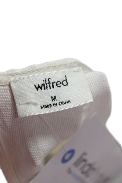 Wilfred Women White Sleeveless Jumpsuit Round Neck Polyester Size M