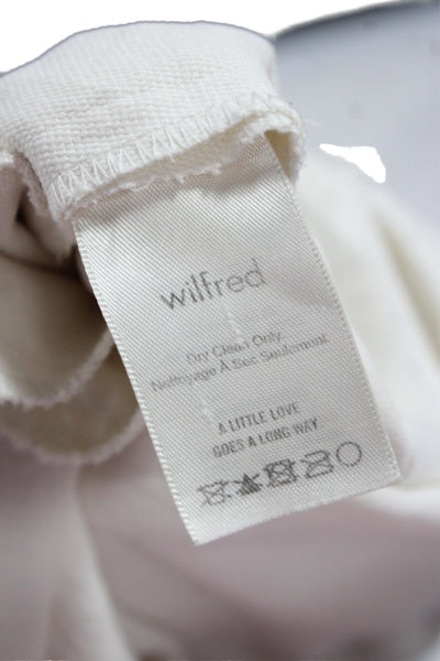 Wilfred Women White Sleeveless Jumpsuit Round Neck Polyester Size M
