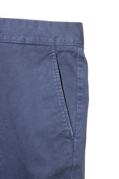 J Crew Mens Chino Pants Dark Blue Button 97% Cotton Size 36