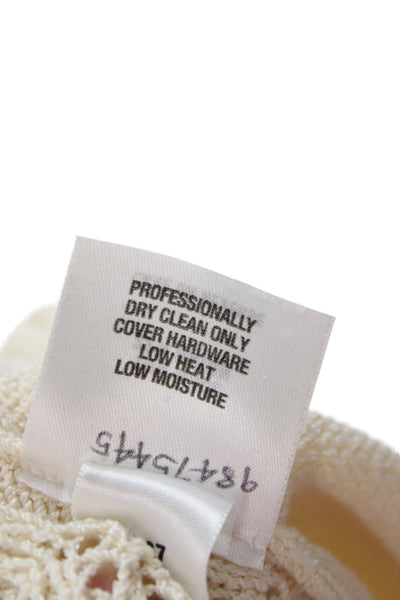St. John Sport Unisex Beige Sweater Vest Wool Blend Sleeveless Crew Neck Size L
