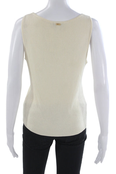 St. John Sport By Marie Gray Women Sleeveless Beige Tank Size M