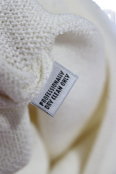 St. John Basics Women Basic Cotton Sleeveless Tank Round Neck White Size M