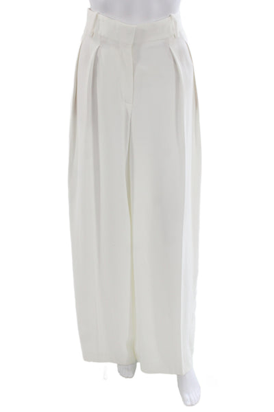 MNG Womens Dress Pants White Hook & Eye Size 6