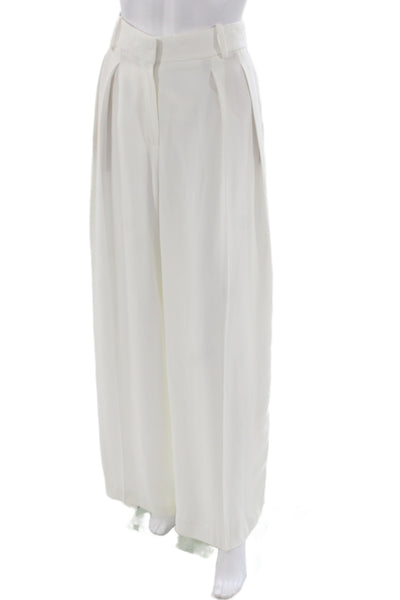 MNG Womens Dress Pants White Hook & Eye Size 6