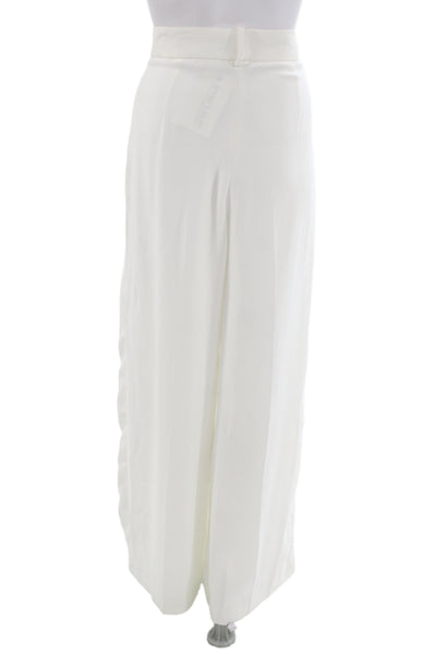 MNG Womens Dress Pants White Hook & Eye Size 6
