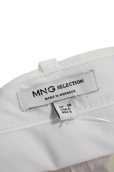 MNG Womens Dress Pants White Hook & Eye Size 6