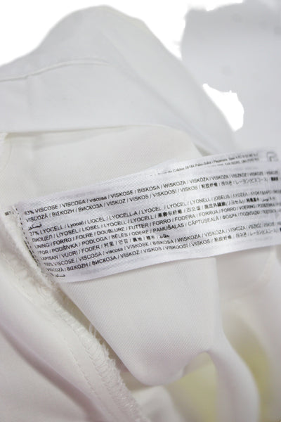 MNG Womens Dress Pants White Hook & Eye Size 6