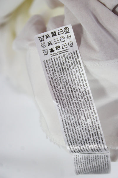 MNG Womens Dress Pants White Hook & Eye Size 6