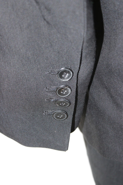 MNG Mens Classic Black Viscose Lyocell Button Blazer Long Sleeve Size M