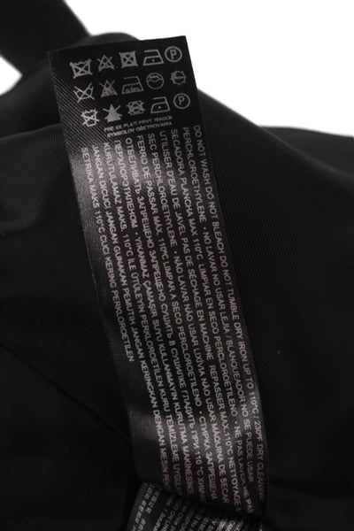 MNG Mens Classic Black Viscose Lyocell Button Blazer Long Sleeve Size M