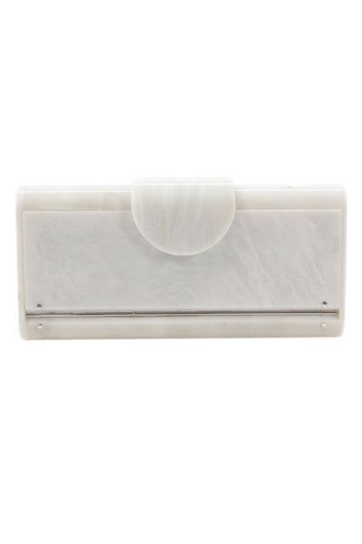 Edie Parker Womens Acrylic Clutch Handbag White