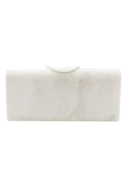 Edie Parker Womens Acrylic Clutch Handbag White