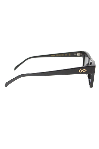 4622439 Karen Wazen Unisex Adults Solid Square Sunglasses Black Size 50-22 145mm