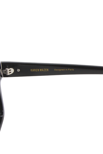 4622439 Karen Wazen Unisex Adults Solid Square Sunglasses Black Size 50-22 145mm