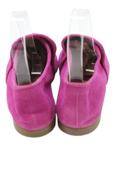Aquatalia Womens Suede Closed Toe Loafer Pink Size 9