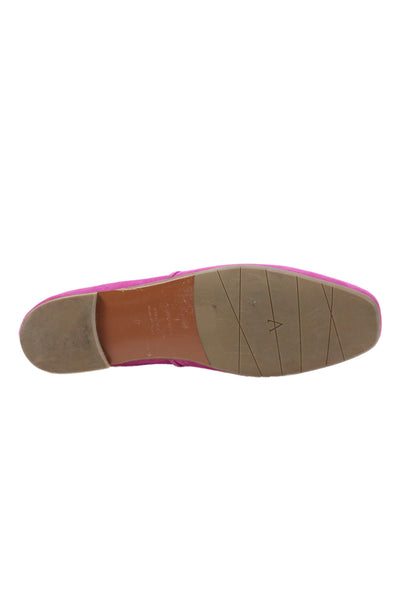 Aquatalia Womens Suede Closed Toe Loafer Pink Size 9