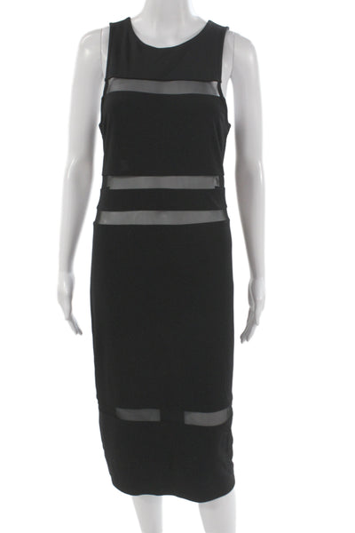 Alexander Wang Women Bodycon Sheath Dress Black Sleeveless Size M