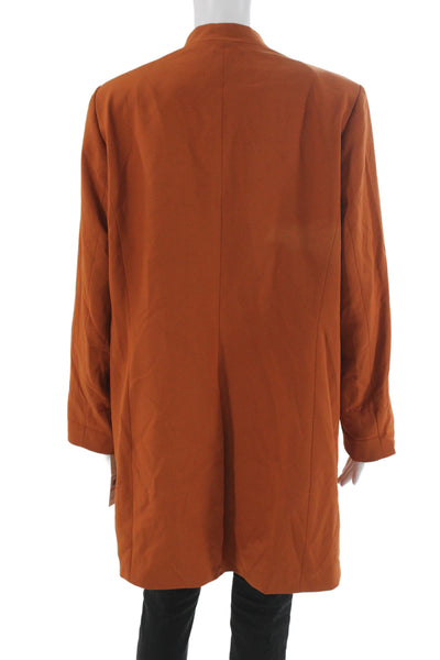 Calvin Klein Womens Long Sleeve Blazer Orange Plus Size 14