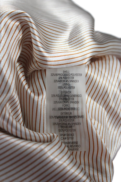 Calvin Klein Womens Long Sleeve Blazer Orange Plus Size 14
