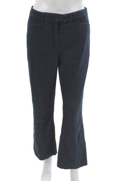 Escada Sport Women Dress Pants Dark Blue Striped Size 36