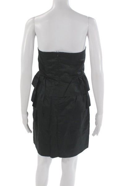 J Crew Women Sheath Dress Black Cotton Sleeveless Short Hook & Eye Size 6