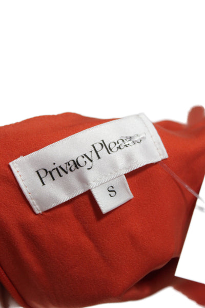 Privacy Please Women Jumpsuit Orange V Neck Sleeveless Size S