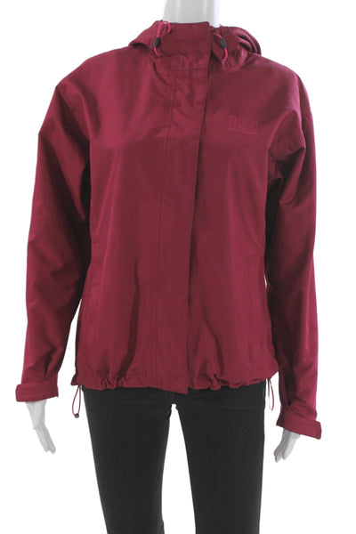 Helly Hansen Women Red Windbreaker Raincoat Size M