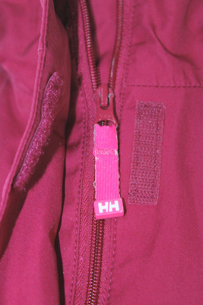 Helly Hansen Women Red Windbreaker Raincoat Size M