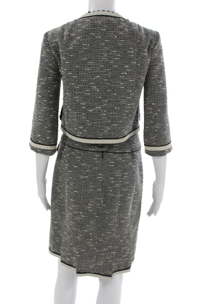 Nanette Lepore Women 2 Piece Suit Black 3/4 Sleeve Round Neck Size 2