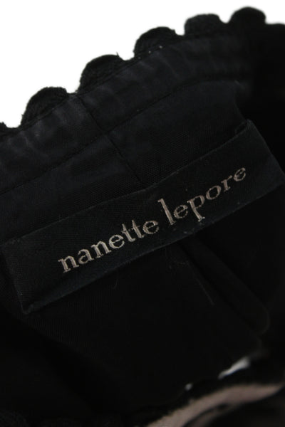 Nanette Lepore Women 2 Piece Suit Black 3/4 Sleeve Round Neck Size 2