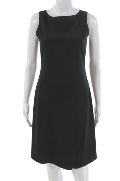 Theory Womens Sleeveless Sheath Dress Black Silk Viscose Zip Size 0