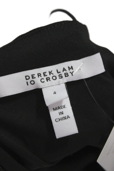 Derek Lam 10 Crosby Women Slip Dress Black Polka Dot Midi Sleeveless Size 4