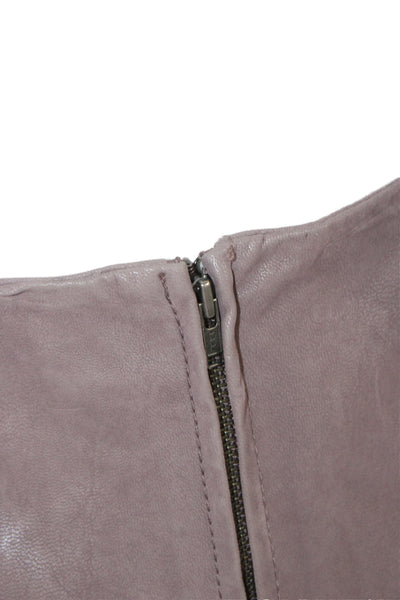 Free People Womens Mini Straight Pencil Skirt Brown Rayon Size 6