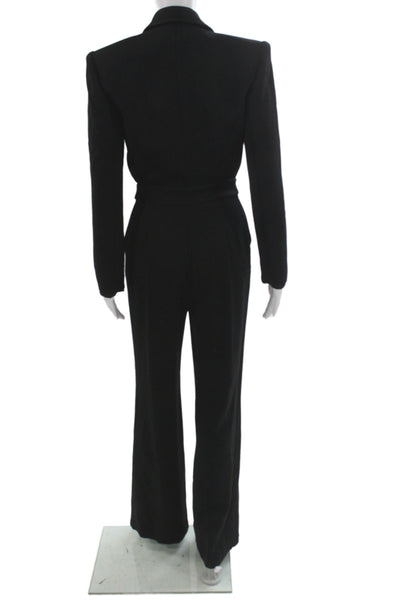 Ramy Brook Womens Jumpsuit Black Collared Long Sleeve Size 2