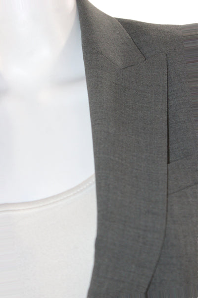 Theory Unisex Dark Gray Classic Wool Blend Blazer Size 2