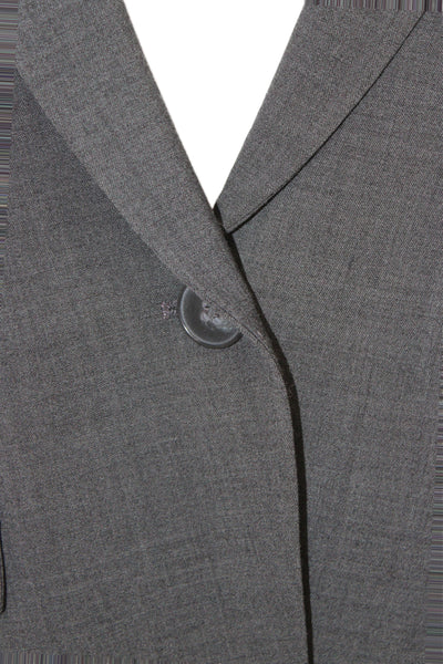 Theory Unisex Dark Gray Classic Wool Blend Blazer Size 2