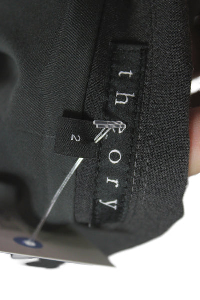 Theory Unisex Dark Gray Classic Wool Blend Blazer Size 2