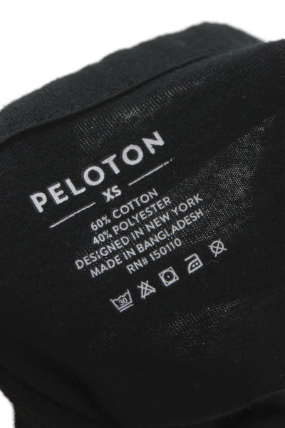 Peloton Womens Cotton Round Neck Sleeveless Tank Black Size XS