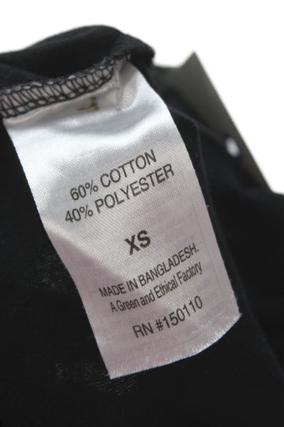 Peloton Womens Cotton Round Neck Sleeveless Tank Black Size XS