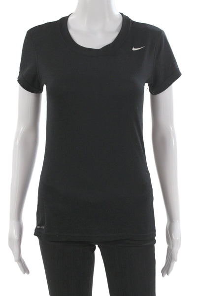 Nike Women's Cotton Scoop neck T-Shirt  Black Size XS