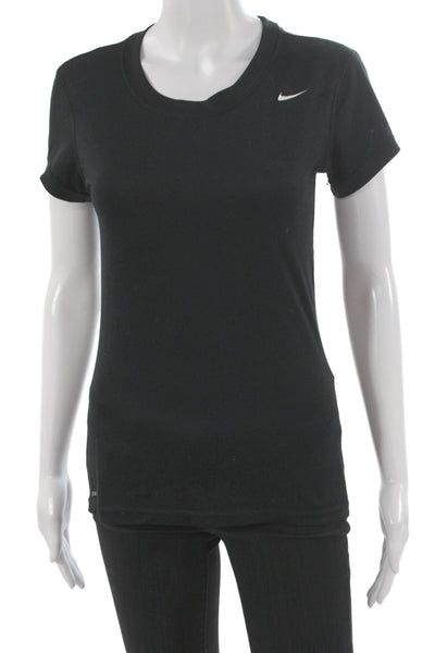 Nike Women's Cotton Scoop neck T-Shirt  Black Size XS