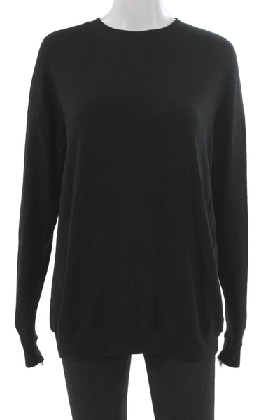 Alo Yoga Unisex Pullover Sweater Black Crew Neck Long Sleeve Size XS