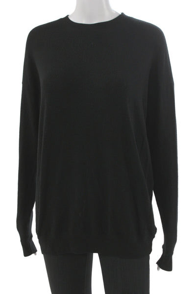 Alo Yoga Unisex Pullover Sweater Black Crew Neck Long Sleeve Size XS