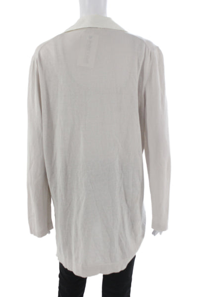 Zara Unisex Pink Crewneck Pullover Sweater Button Long Sleeve Size M