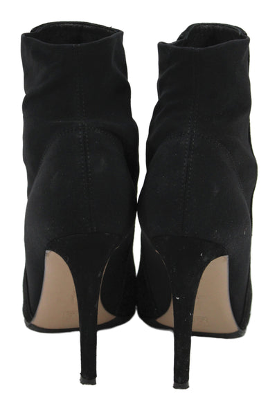 Gianvito Rossi Womens Suede Stretch Knit Ankle Boots Black Size 35.5 5.5