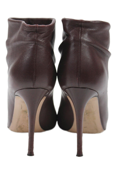 Gianvito Rossi Womens Pointed Toe Stiletto Heel Ankle Boots Red Size 37.5 7.5