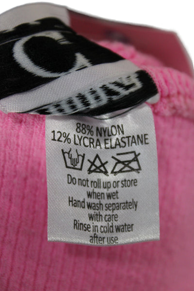 Hunza Women Cropped Silk Sleeveless Top Pink Size S