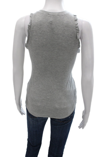 Eberjey Women Basic Jersey Tank Gray Round Neck Petite Size S