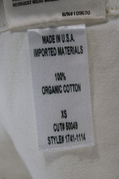 Citizens of Humanity Womens Collared Long Sleeve White Jumpsuit Size XS