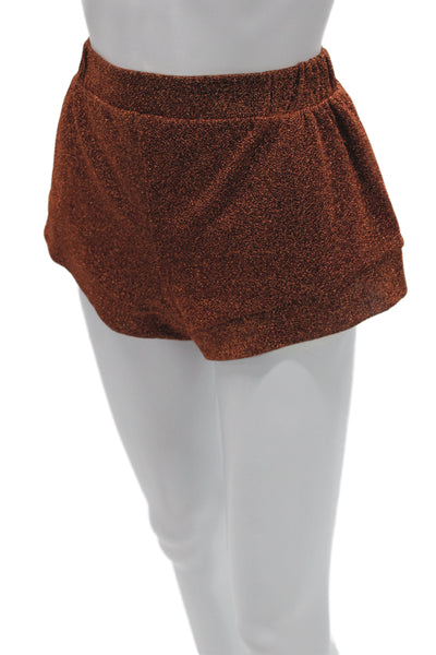 Oseree Unisex Brown 80s 100% Polyester Shorts Size M